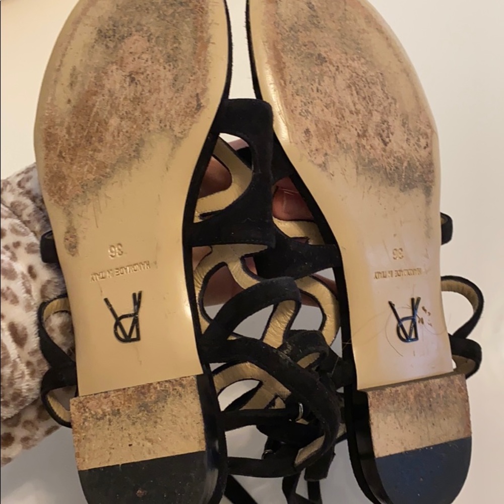 Paul Andrew suede tie up sandals - Picture 4 of 4